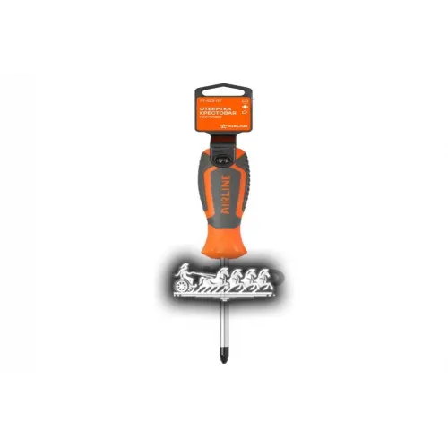 Отвертка Крестовая С Эргономичной Рукояткой Магнитная Pz2*100Мм (At-Sz2-03) AIRLINE 