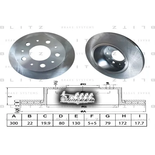 Диск Тормозной Citroen/Fiat/Ford Jumper/Ducato/Boxer 06- Blitz 