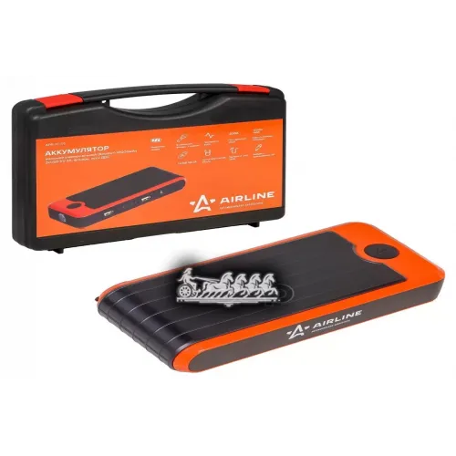 Аккумулятор Внешний Универсальный (Booster) 10000Мач 2Xusb 5V 2A. Фонарь. Пуск Двс AIRLINE 