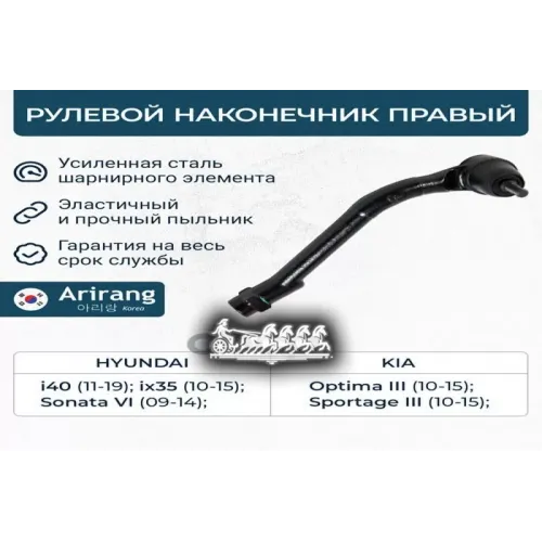 Наконечник Рулевой Тяги Hyundai/Kia Sonata/Optima -15 Прав. Arirang 