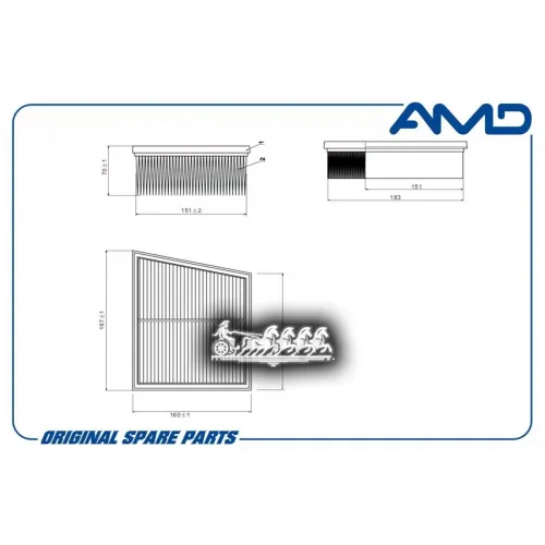 Фильтр Воздушный Ford Fiesta 08- AMD 