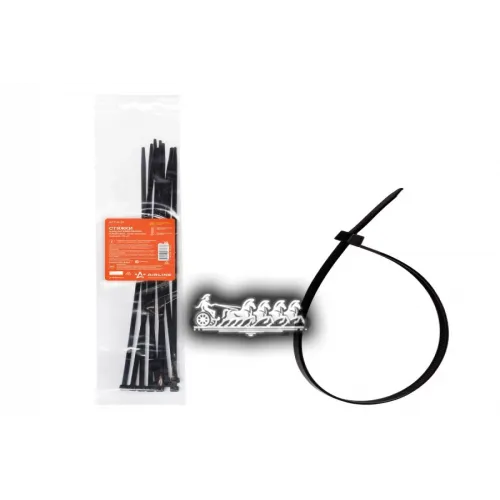 Стяжки (Хомуты) Кабельные 4,8*350 Мм, Пластиковые, Черные, 10 Шт. AIRLINE 