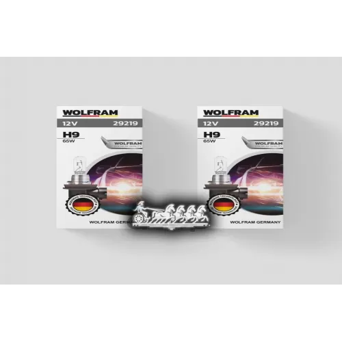 Лампа 12V H9 65W Pgj19-5 Wolfram Halogen Bulb 1 Шт. Картон  WOLFRAM 