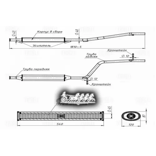 Резонатор Lada Largus 12- Trialli 