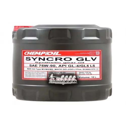75W-90 Syncro Glv Gl-4/Gl-5 Ls 10Л (Синт. Транс. Масло) CHEMPIOIL 