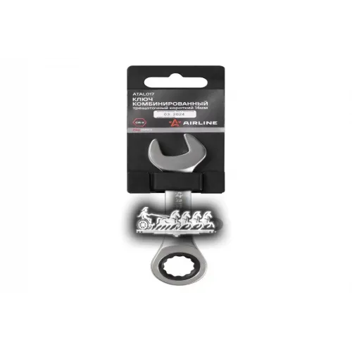 Ключ Комбинированный Трещоточный Короткий 14Мм Pro Пласт.подвес AIRLINE 