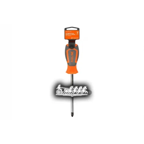 Отвертка Крестовая С Эргономичной Рукояткой Магнитная Pz2*150Мм (At-Sz2-04) AIRLINE 