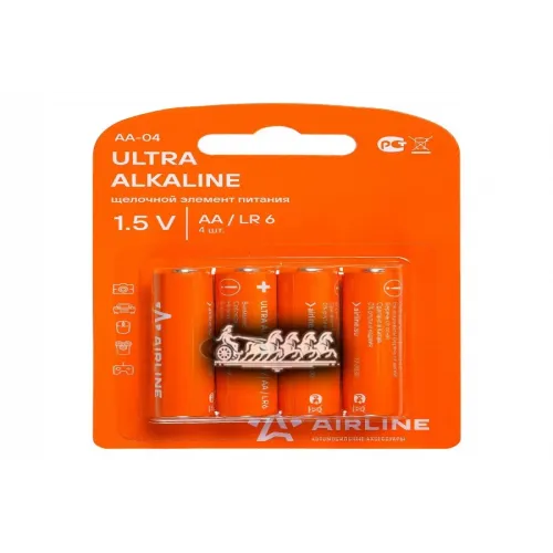 Батарейки Lr6/Aa Щелочные 4 Шт. AIRLINE 