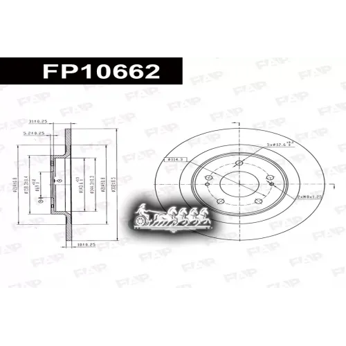 Диск Тормозной Mitsubishi Asx 10- FAP 