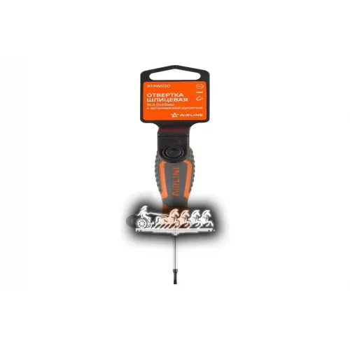 Отвертка Шлицевая Sl2.0x50 С Эргономичной Рукояткой Магнитная Пласт.подвес AIRLINE 