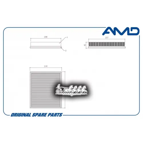 Фильтр Воздушный Daewoo Nexia/Espero AMD 