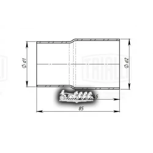 Соед. Труб Глушителя 45/50 Алюм. Универсальный (Epc 4550) Trialli 