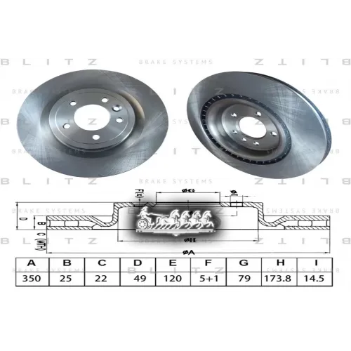 Диск Тормозной Land Rover Range Rover 12- Blitz 