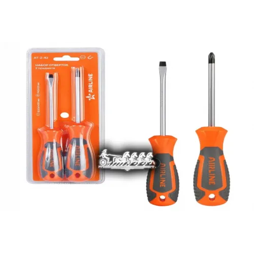 Набор Отверток 2 Предмета (Sl5.5*1*100Мм,Ph2*100Мм) Блистер AIRLINE 