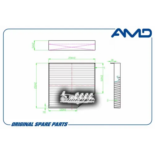 Фильтр Салона Vag A6 12- (Угольный) AMD 