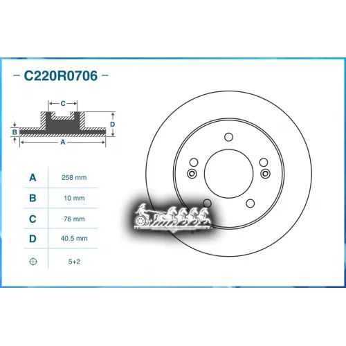 Диск Тормозной Hyundai Ix20 (Jc) 11/2010 - По Н.в. Задн. CWORKS 