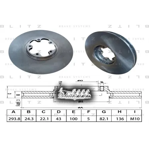 Диск Тормозной Ford Transit 00-06 Blitz 