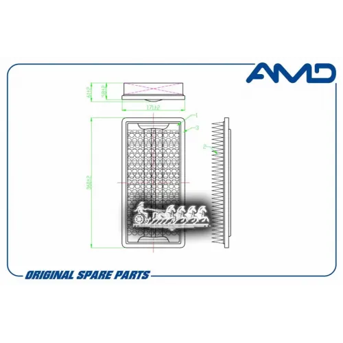 Фильтр Воздушный Ssangyong Rexton 01- AMD 
