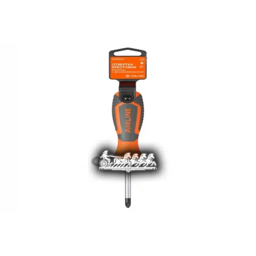 Отвертка Крестовая Ph2x75мм, Магнитный Наконечник, Пласт.подвес AIRLINE 