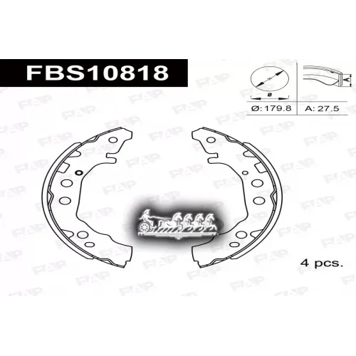 Тормозные Колодки Барабанные Toyota Prius/Premio/Corolla 1.0 FAP 