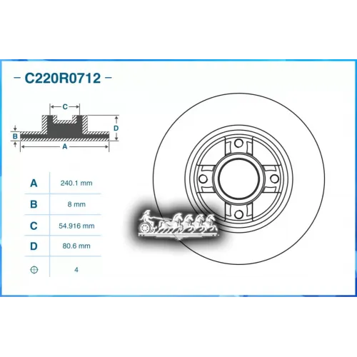 Диск Тормозной Renault Clio Iii (Br0/1/ Cr0/1) 06/2005 - 12/2014 Задн. CWORKS 