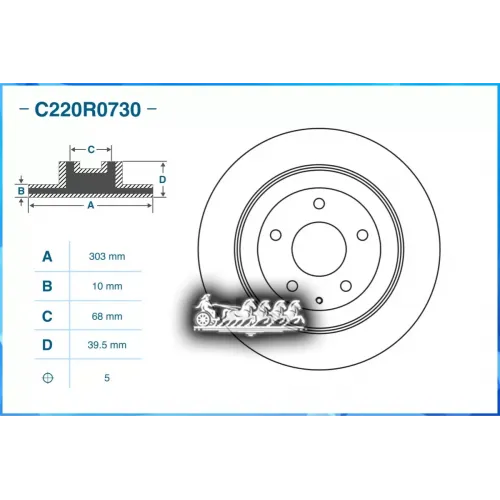 Диск Тормозной Mazda Cx-30 (Dm) 07/2019 - По Н.в. Задн. CWORKS 
