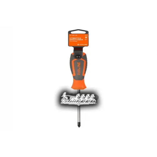 Отвертка Крестовая С Эргономичной Рукояткой Магнитная Pz1*100Мм (At-Sz1-02) AIRLINE 