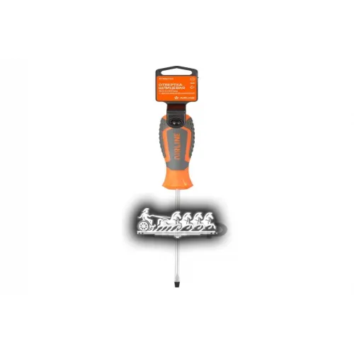 Отвертка Шлицевая Sl3.0x100мм С Эргономичной Рукояткой Магнитная Пласт.подвес AIRLINE 