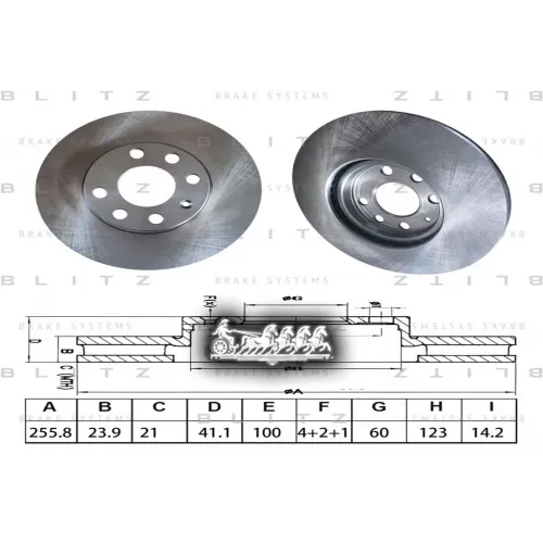Диск Тормозной Ford/Volvo Focus/C-Max/S40/V50 04- Blitz 