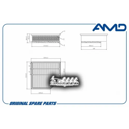 Фильтр Воздушный Volvo S60 05- AMD 
