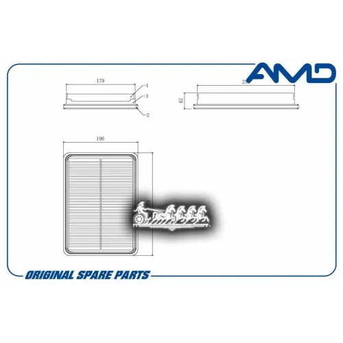 Фильтр Воздушный Kia Sorento Xm 2.2 Crdi AMD 
