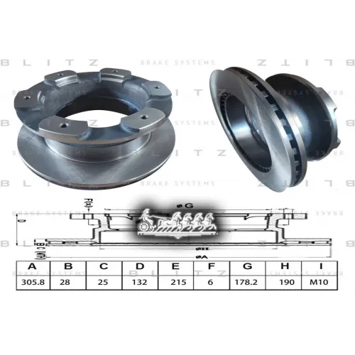 Диск Тормозной Iveco Daily (Iv.v.vi) 06- Blitz 