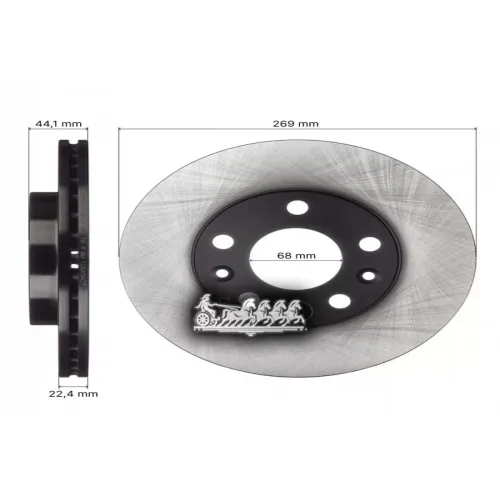 Диск Тормозной Dacia/Renault Duster/Kaptur 10- Перед. AVANTECH 