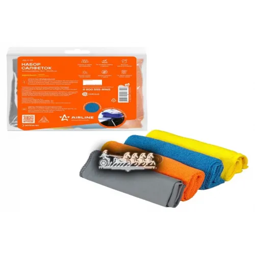 Набор Салфеток Рулончики Из Микрофибры (4Шт., 30*30 См) AIRLINE 