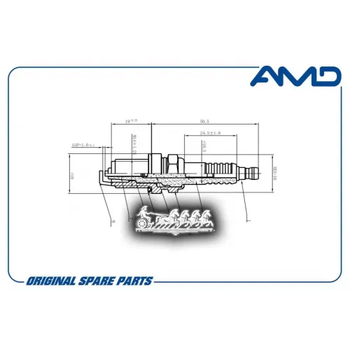 Свеча Зажигания 96130723/Bkr6e-11/Amd.pl33 (Nickel) Amd AMD 