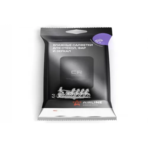 Салфетки Влажные Для Стекол. Фар И Зеркал Pro (30 Шт.) AIRLINE 