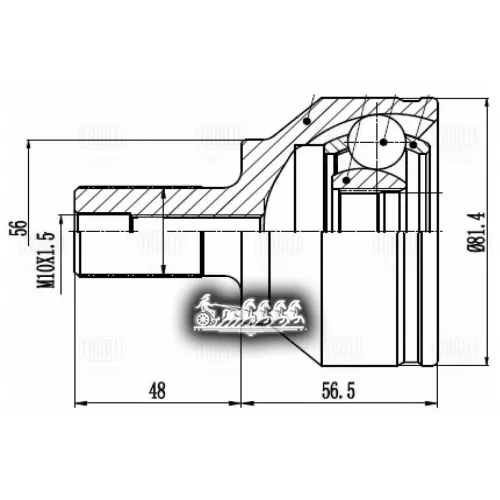 Шрус Ford Focus Ii 05- 1.6I At/2.0I Mt Наруж. (23 Шлц.) Trialli 
