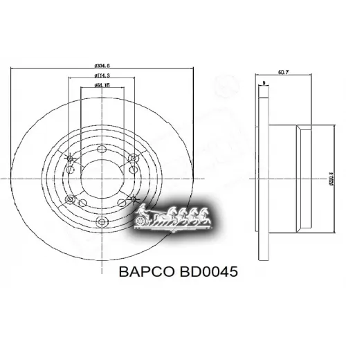 Диск Тормозной Honda Crv Ii -06 Задн. BAPCO 