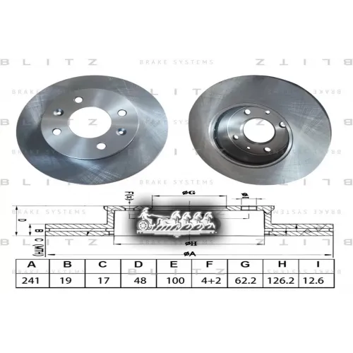 Диск Тормозной Hyundai Getz 02- Blitz 