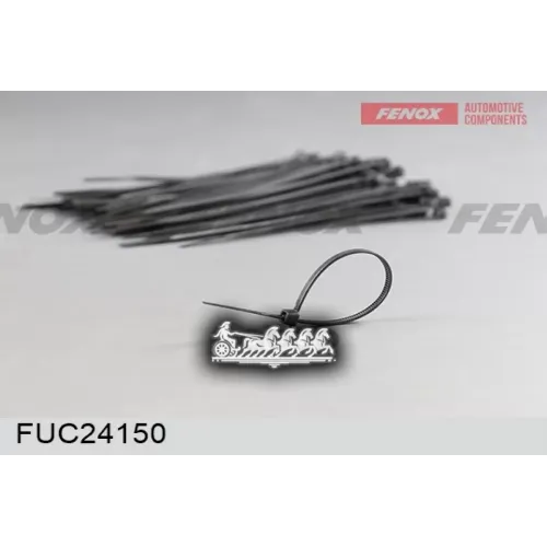 Хомут Пластиковый (Стяжка) 4*150 Мм 100 Шт./ Черный FENOX 