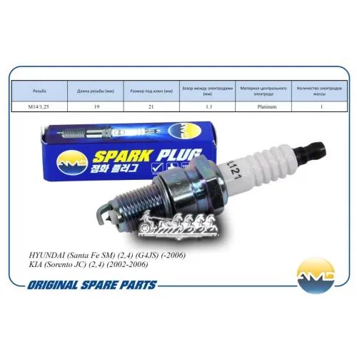 Свеча Зажигания Hyundai Santa Fe -06 AMD 