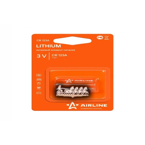 Батарейка Cr123a 3V Литиевая 1 Шт. AIRLINE 