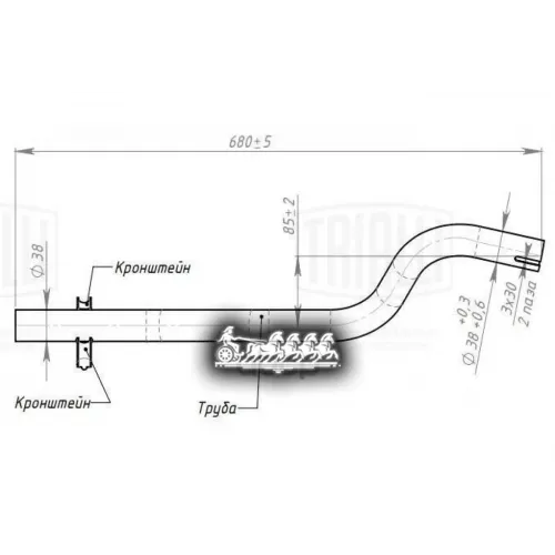 Труба Выхлопная Для А/М Ваз 1111 Ока (Emp 0111) Trialli 