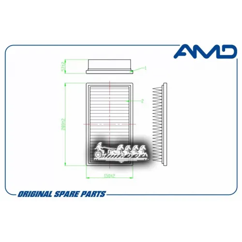 Фильтр Воздушный Bmw X5 E53 00- 231 Л.с. AMD 