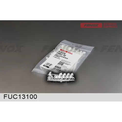 Хомут Пластиковый (Стяжка) 3*100 Мм 100 Штук, Белый FENOX 