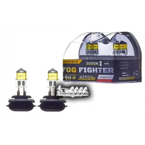 Лампа H27/2 12V 27W (50W) 3000K 2 Шт. AVANTECH 