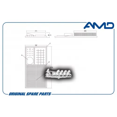 Фильтр Воздушный Vw Polo -15 AMD 