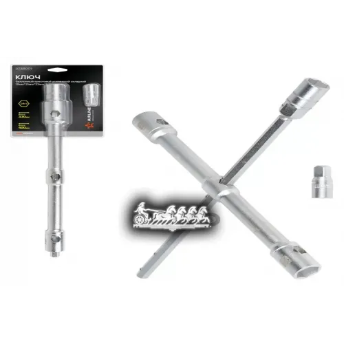 Ключ Баллонный Крестовой Усиленный 19Х21х23х1/2 Pro 400Мм Складной Пласт.подвес AIRLINE 