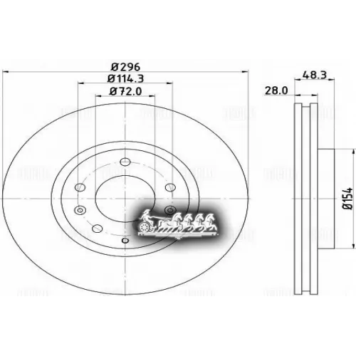 Диск Тормозной Mazda Cx-7 06-/Cx-9 07- Передний Trialli DF 250114