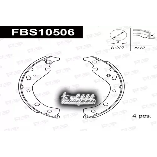 Тормозные Колодки Барабанные Toyota Corolla/Matrix 1.8 4Wd FAP 